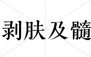 剥肤及髓
