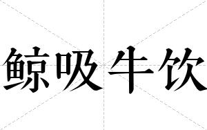 鲸吸牛饮