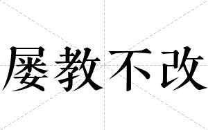 屡教不改