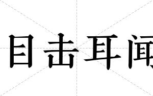 目击耳闻