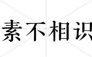 素不相识