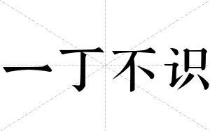 一丁不识