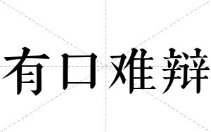 有口难辩