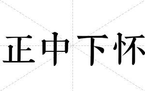 正中下怀