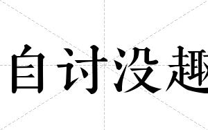 自讨没趣